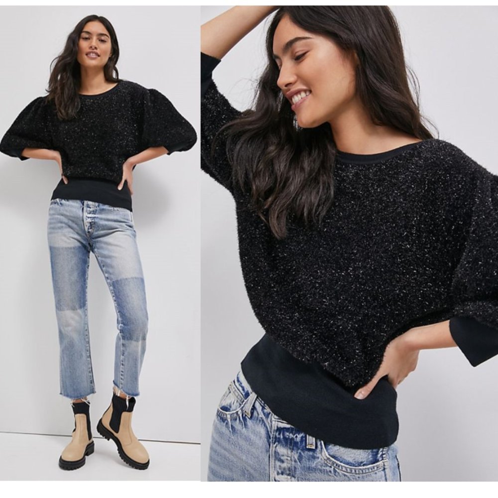 Maeve Pamela Tinsel Shimmer Sweater